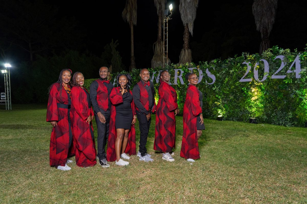 Absa Life team in branded red at the AKI Awards 2024