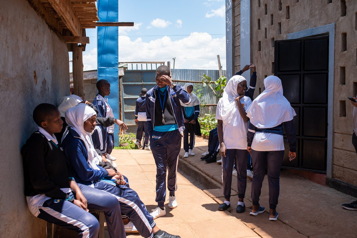 Students in the school yard
