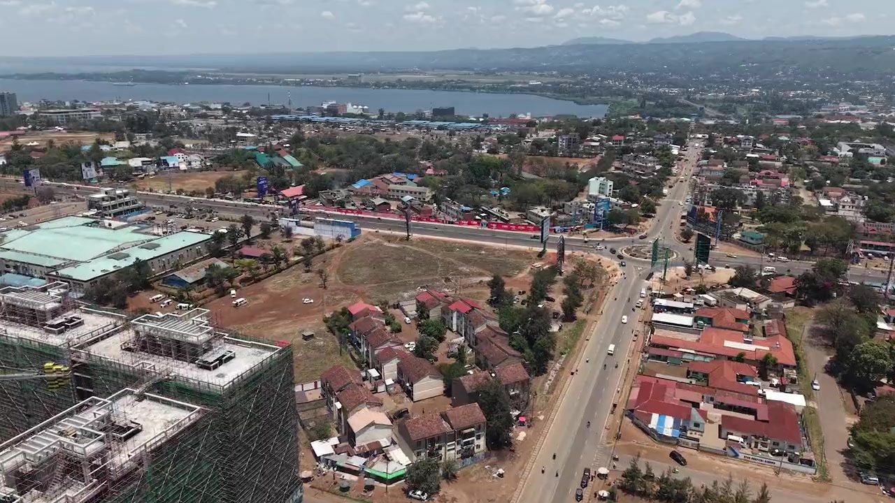 Kisumu and Lake Victoria from the air