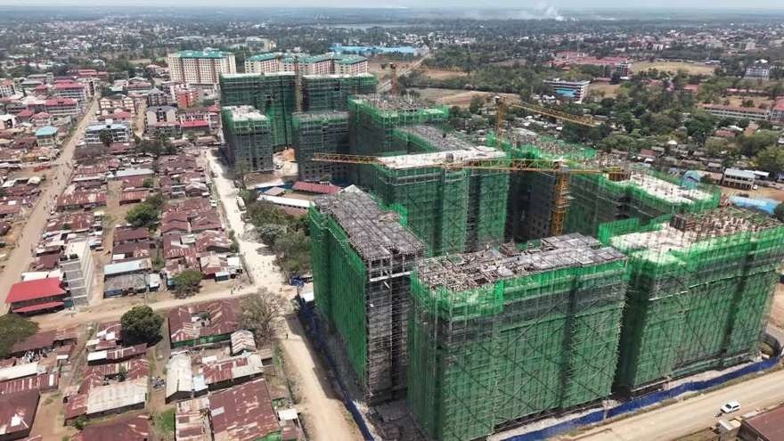 The Lumumba towers under construction